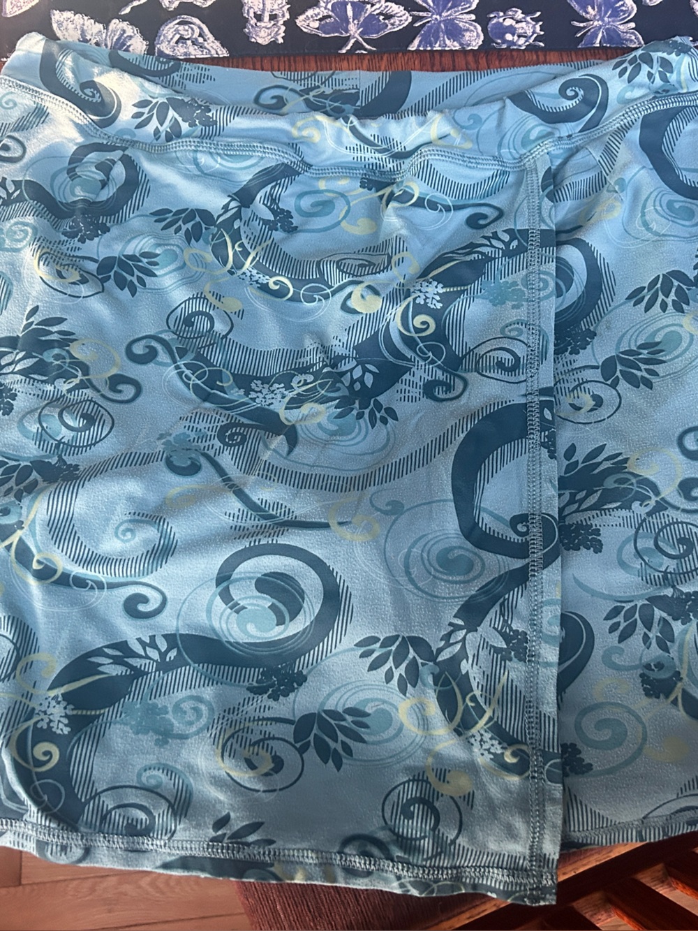 Title Nine Blue Printed Athletic Skort